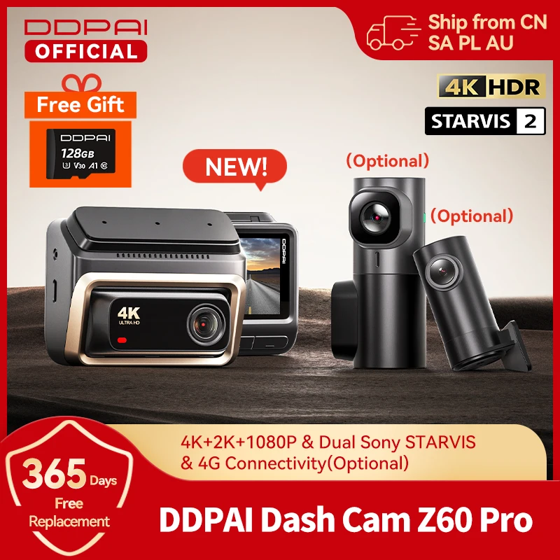 DDPAI Z60 ドライブレコーダー 4K 前後カメラ Z60 Pro 4K Dash Cam