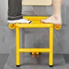 Portable Folding Toilet Bathroom Stool Showe Nonslip Metal Nordic Shower Chair Small Wall Mounted Banyo Taburesi Home Furniture 4