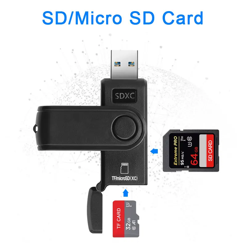 KARTOMAN USB 3.0 컴퓨터 pc 용 마이크로 SD/TF Microsd 리더 용 멀티 메모리 카드 리더 어댑터 카드 리더기