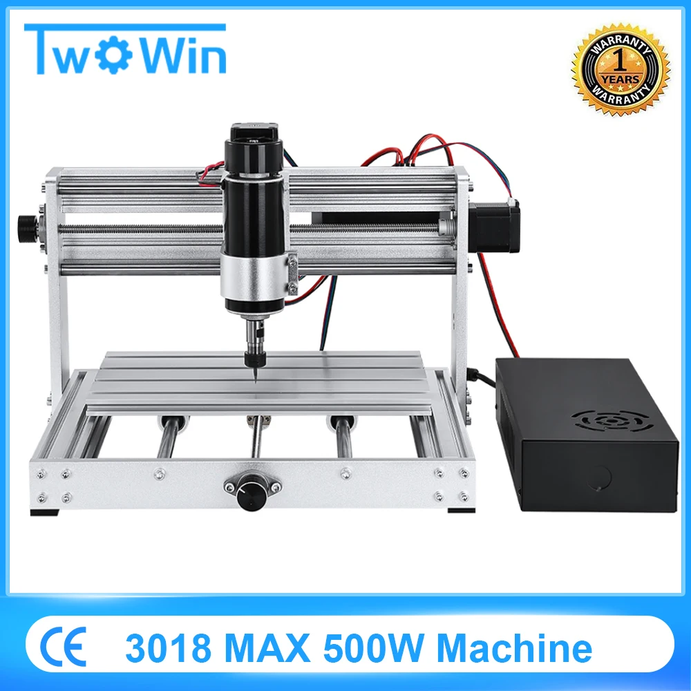 CNC 3018 MAX With 500W Spindle, GRBL Control DIY Engraving Machine, 3 Axis Wood Router Pcb Milling Cutting Metal Engraver