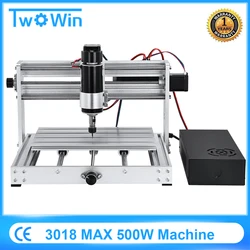CNC 3018 MAX With 500W Spindle, GRBL Control DIY Engraving Machine, 3 Axis Wood Router Pcb Milling Cutting Metal Engraver