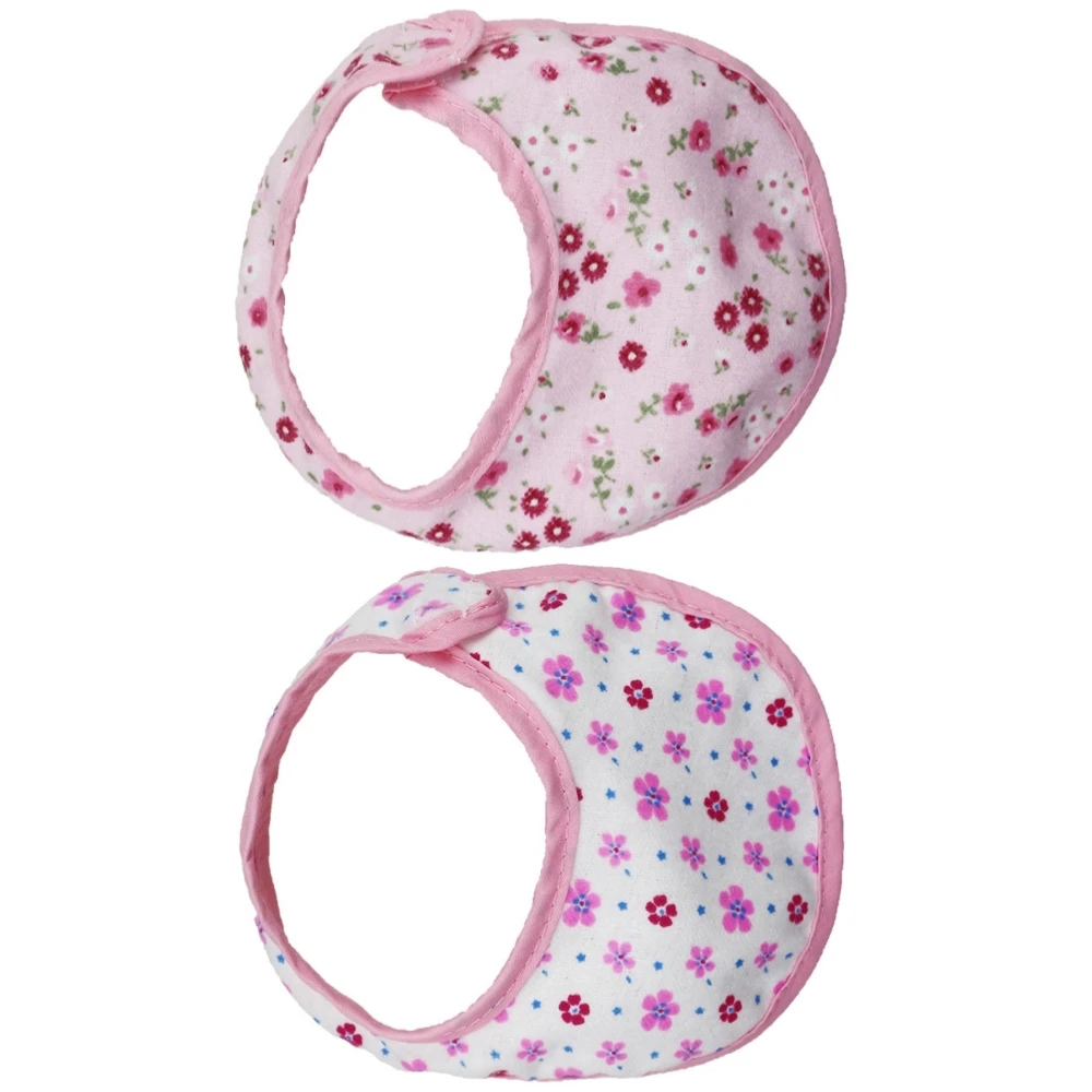 Set of 2 Doll Diaper & Bib Sets for Medium-Sized Baby Dolls