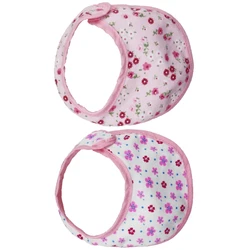 Set of 2 Doll Diaper & Bib Sets for Medium-Sized Baby Dolls (2pcs Doll Bibs)
