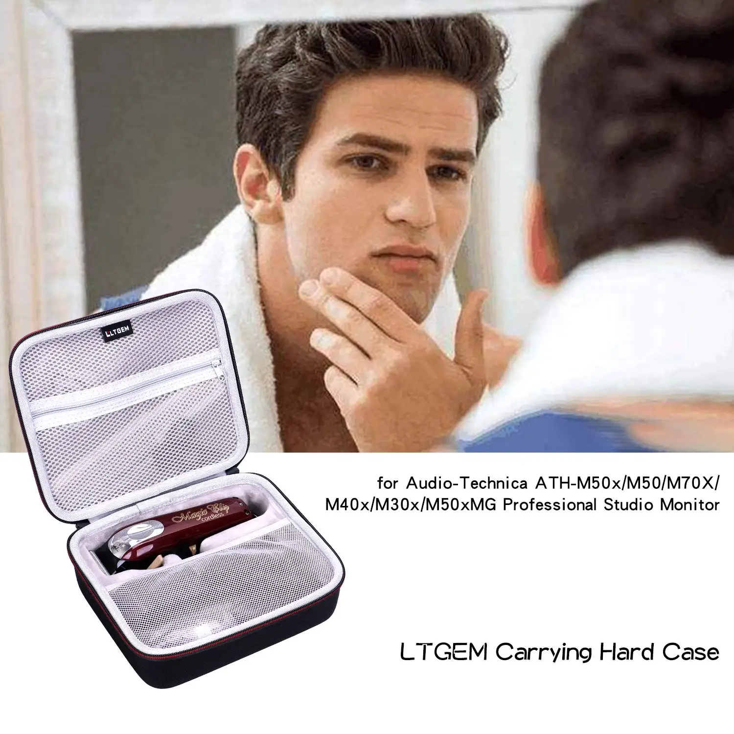 Carrying Hard Case for Wahl Professional 5-Star Cord/Cordless Magic Clip #8148