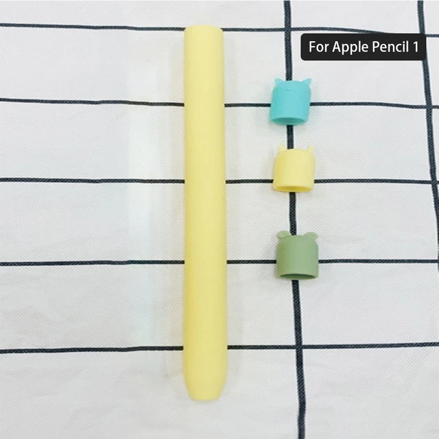 For Apple IPad Pencil 1 2 Pencil2 Tablet Touch Pen TPU Soft Silicone Protective Tip Cover Screen Stylus Anti-scratch Nib Case Pencil 1 Yellow