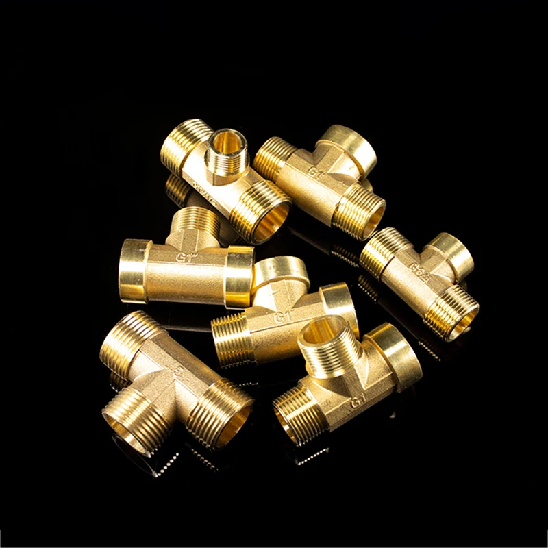 Pneumatic Plumbing Brass Pipe Fitting Male/Female Thread 1/8" 1/4" 3/8" 1/2" BSP Tee Type Copper Fittings