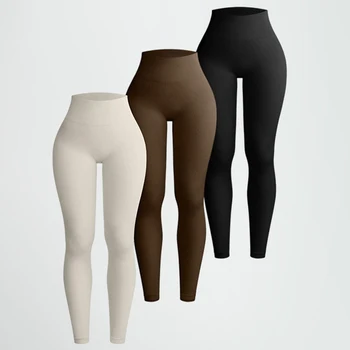 Autumn Sexy Gym Leggings Women High Waist Skinny Stretch Fitness Leggings Exercise Activewear Running Outdoors Fashion Thread 1
