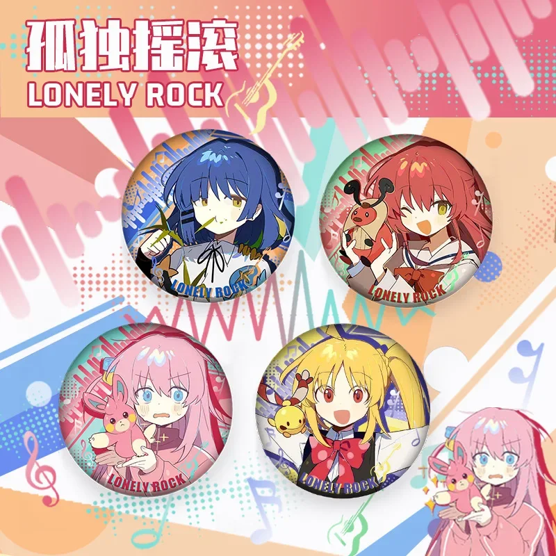 

BOCCHI THE ROCK Brooch Kita Ikuyo Ijichi Nijika Badges Yamada Ryo Gotoh Hitori Brooches for Women Cosplay Anime Pins Japanese