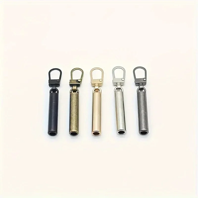 5pcs Detachable Metal Zipper Sliders-Perfect for DIY Bags, Shoes & Clothing Repair acess&oacute;rios para costura