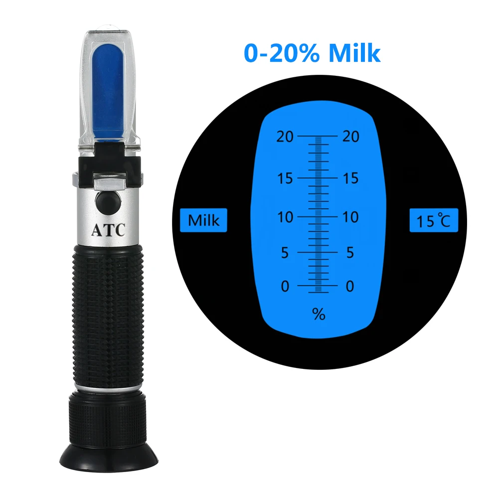 Yieryi 0～20% Milk Refractometer Handheld Milk Concentration Meter ATC Professional Digital Milk Purity Analyzer Tester