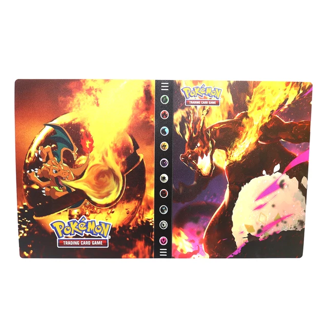 240pcs Pikachu Photo Album Notebook Pokemon Playing Cards Map Display Binder GX VMAX EX Letters Protector Cards Book Folder Gift 115