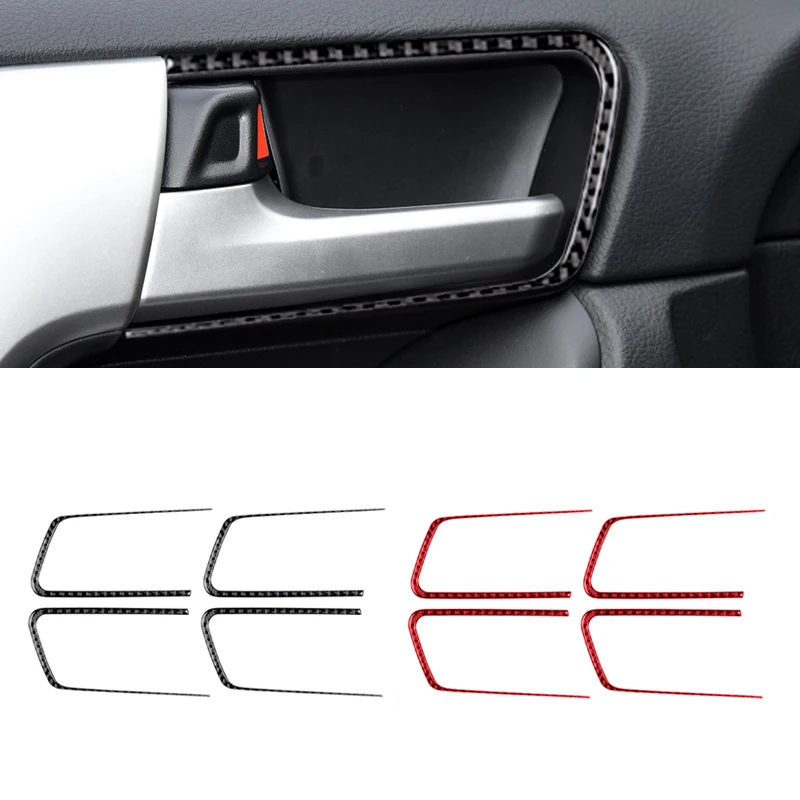 

Carbon Fiber Car Interior Door Handle Cover Trim Door Bowl Stickers For Toyota Land Cruiser Prado 2010-2018