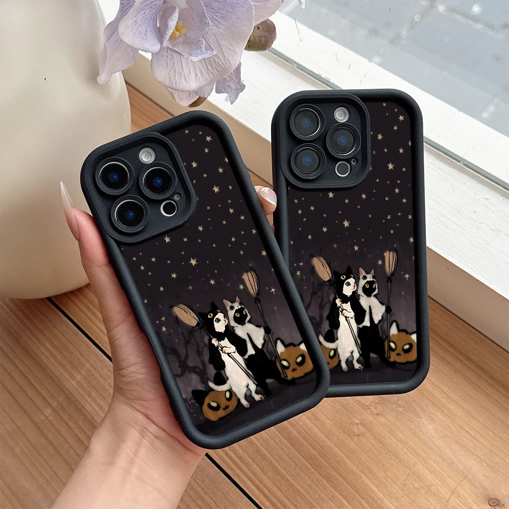Charming Halloween Cat Phone Case - Creative & Festive Design