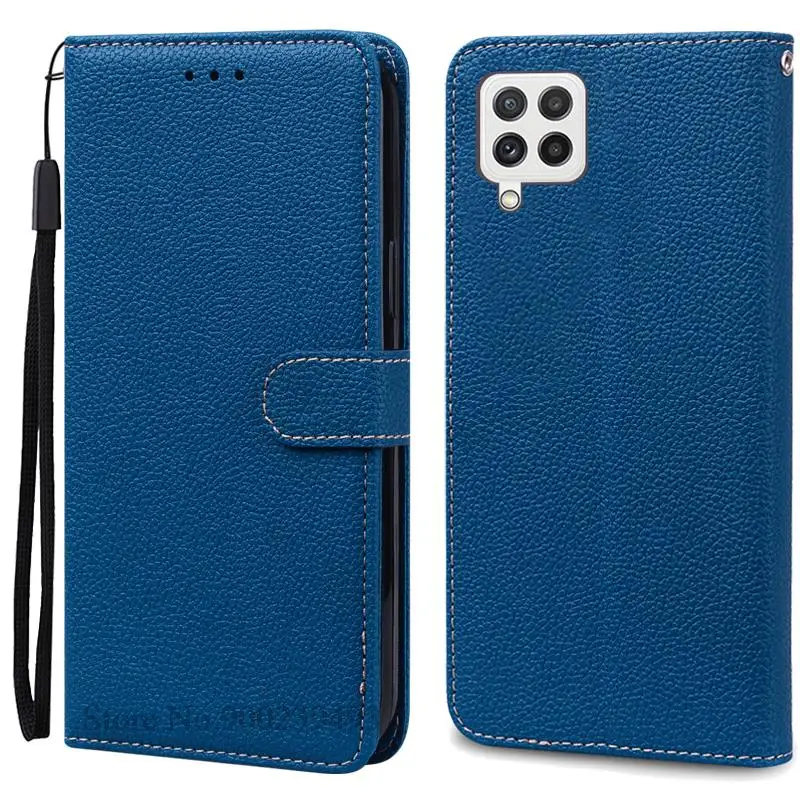 Leather Wallet Flip Case Soft Silicone Cover for Samsung Galaxy M32 - Stylish Protective s
