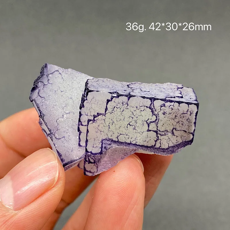 

100% natural Purple edge fluorite mineral specimen healing crystal gem collection