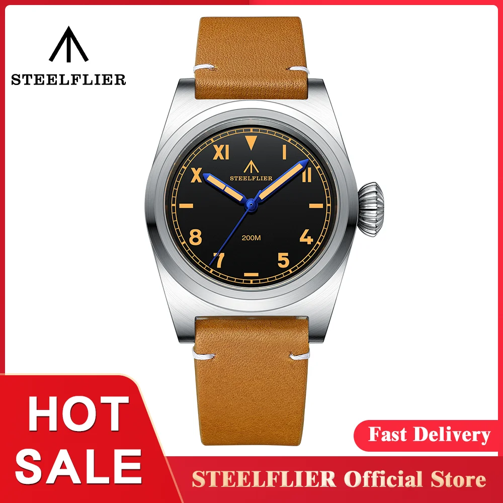 

STEELFLIER Official SF744 Quartz Wristwatch Swiss Super Luminous VH31 Mute Movement 20BAR Waterproof Sapphire Mirror Men's Watch