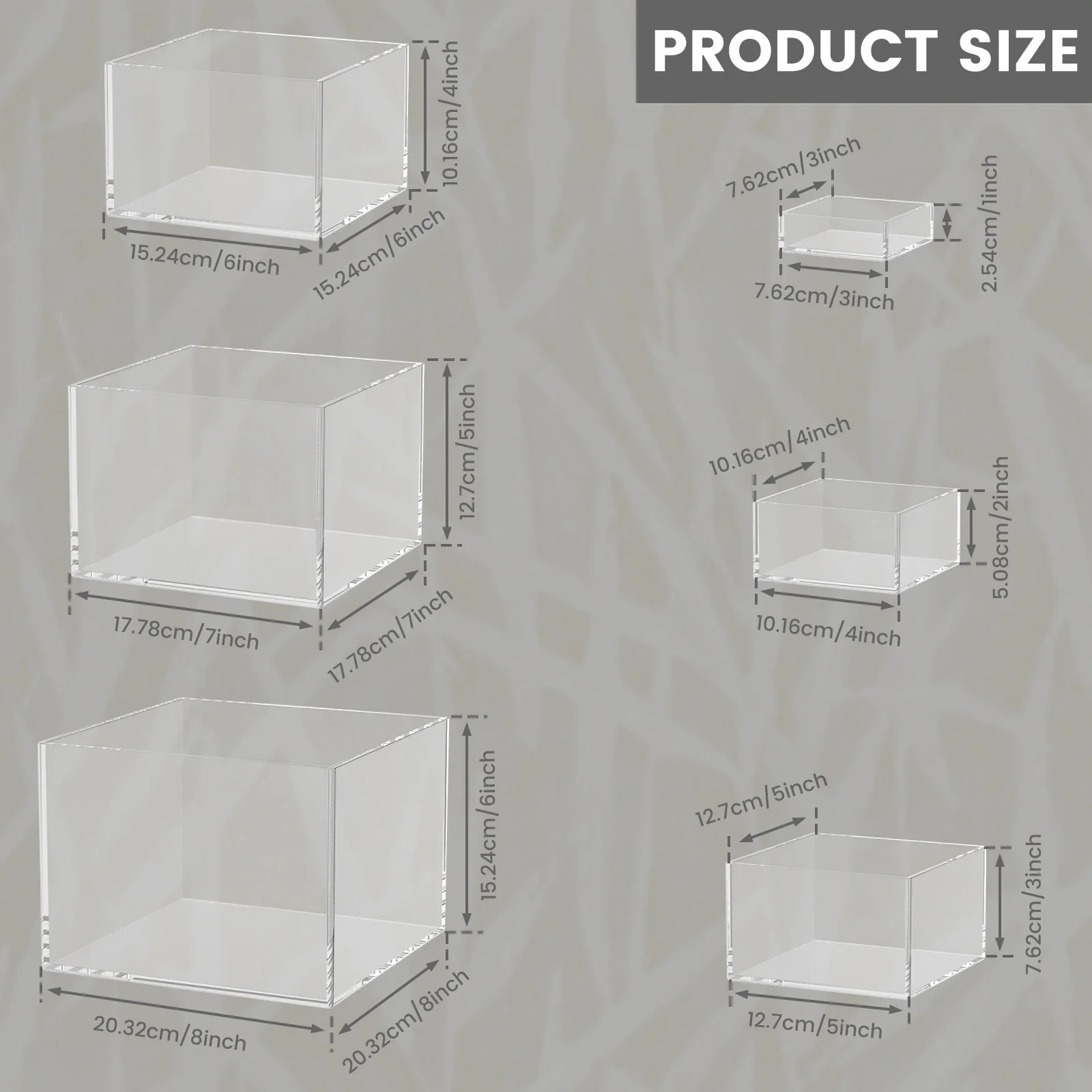 Clear Acrylic Display Stand For Anime Figures Cupcake Shelf Organizer Desserts H