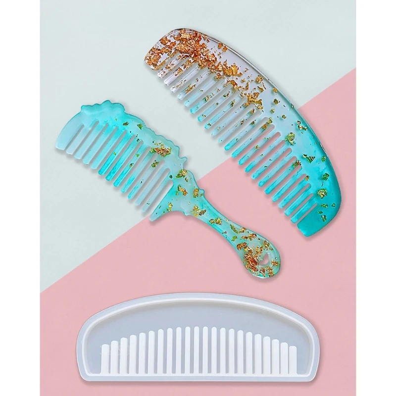 

N58F Comb Shaped Silicone Resin Molds DIY Hand-making Crafts Moulds Table Decorations