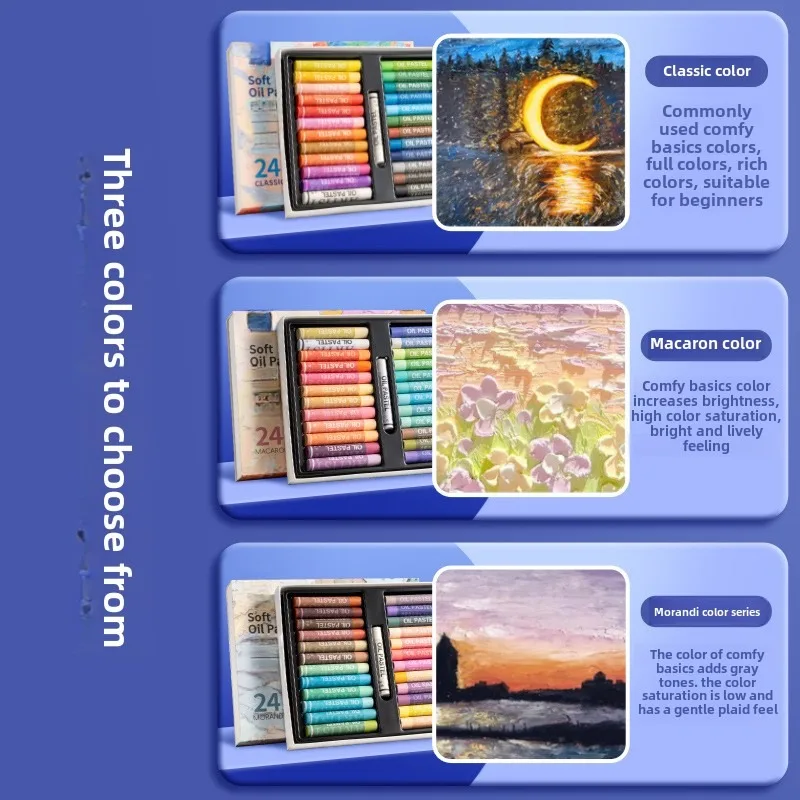 24 color oil painting stick set