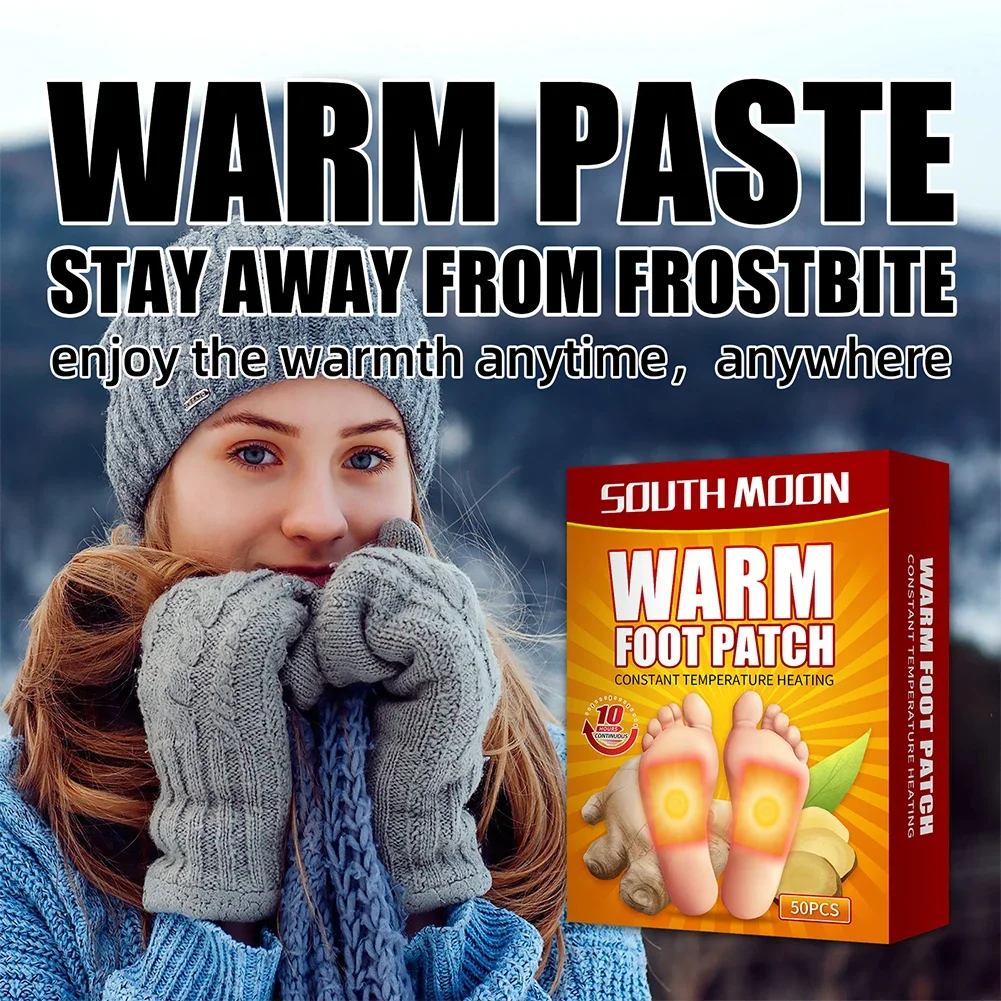 50Pcs Body Foot Warmer Sticker Air Activated Odorless Hot Insole Warmers Multifunctional Foot Warmer for Outdoor Fishing Hunting