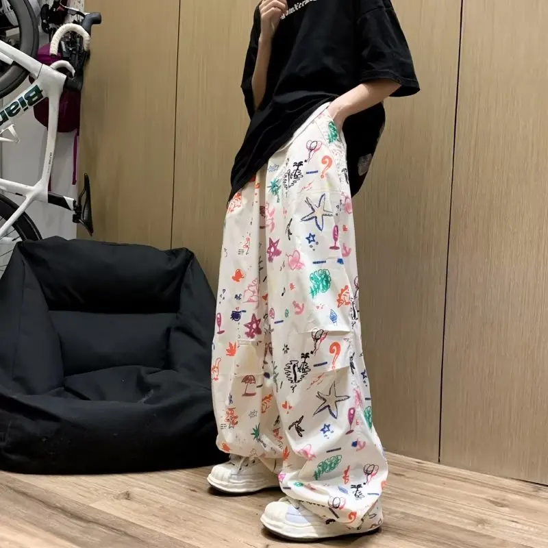 

y2k causal pants Comic Graffiti Printed Men's Jogger Pants Men Sports Pants Comfortable Streetwear Jogging Oversized Cargo pants