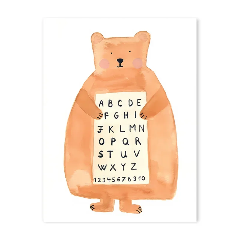 Trendy Animal Cartoon Canvas Poster
