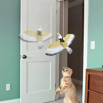 Simulation Bird Interactive Cat Toy for Indoor Cats,Automatic Hanging Eagle Flying Bird Funny Cat Interactive Toy Cat Supplies 2