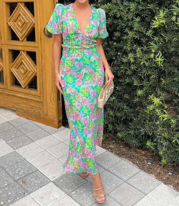 

2023 New Hot Selling Fashion Women's Summer Leisure Print Long Dress