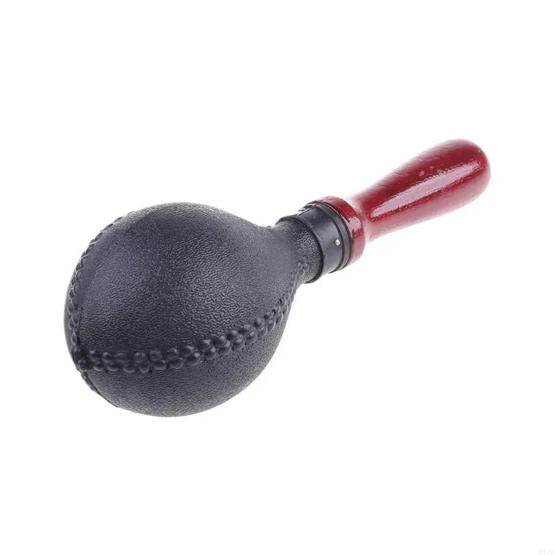 Q1JE 1 P Rattles Sand Hammer Maracas Shakers with Plastic Shells & Wooden Handles