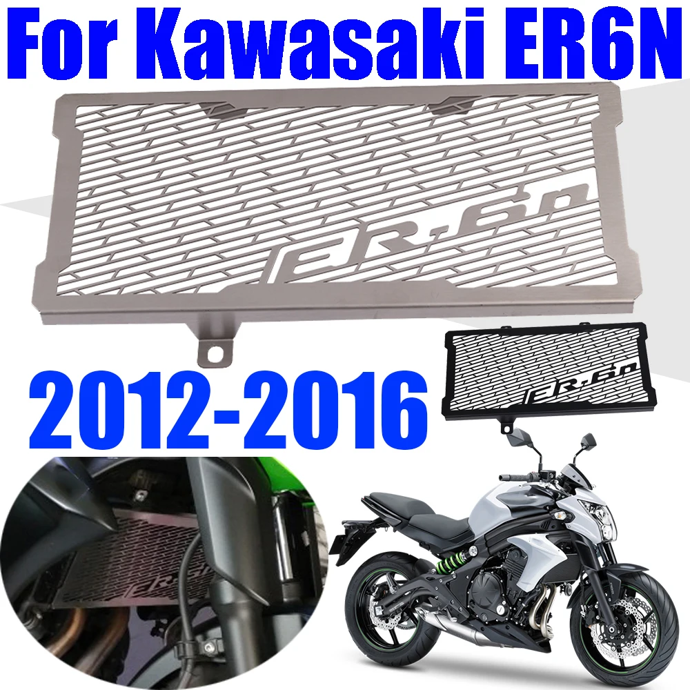 

Защита радиатора мотоцикла, защитная крышка радиатора для Kawasaki ER6N ER-6N 2006 2007-2012 2014 2015, аксессуары