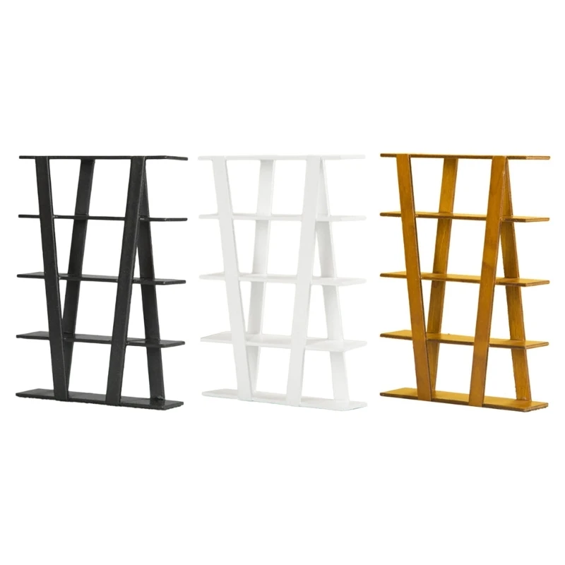 

B2EB 1/12 Miniature Bookshelf Dollhouse Mini Furniture Living Room Layout Decoration