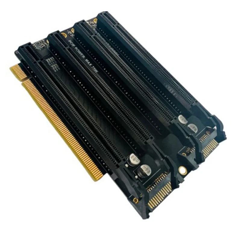 

Pcie-bifurкация от X16 до X4X4X4X4 Плата расширения PCI-E Gen3 3,0 X16 от 1 до 4 портов раздельный адаптер карта SATA порт питания ПК долговечный