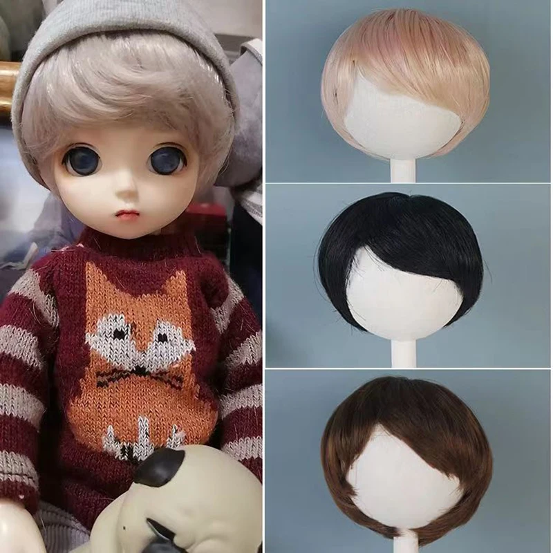 

1/6 BJD/SD Doll Wig Short Hair Doll Accessories Wig Head Circumference 16-18cm Dress Up Toy For Girl