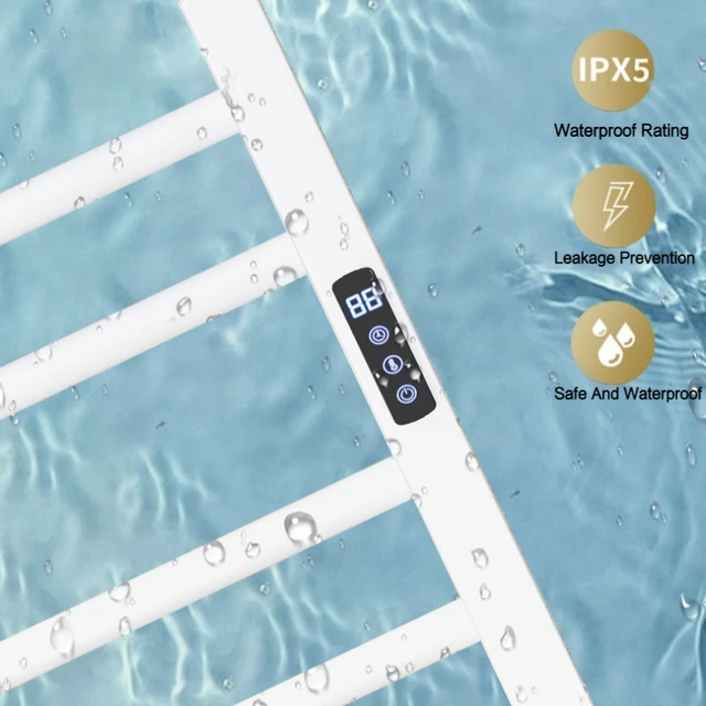 ราวแขวนผ้าเช็ดตัวไฟฟ้าอัจฉริยะในห้องน้ำ พร้อมตัวตั้งเวลา หมุนได้ ควบคุมอุณหภูมิด้วยระบบสัมผัส ติดผนัง ปรับอุณหภูมิได้ 3