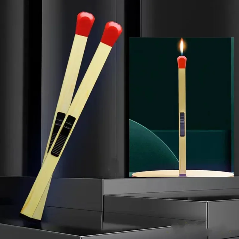 Description Picture 3 of itemCreative Lighting Giant Match Shape Lighter Candle Gas Stove Butane Igniter Kitchen Outdoor Barbecue Tools Kitchen Accessories