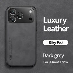 Luxury Shockproof Magnetic Car Holder Phone Case - Premium Protective Cover - iPhone 17 Pro (Dark gray)
