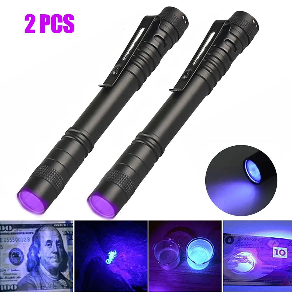 Compact Multi-Light Pen Torch with Clip for Stain and Detection Purposes