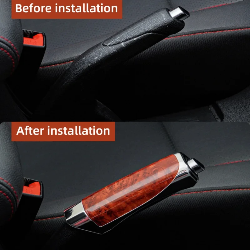Universal Car Hand Brake Cover Handbrake Grips Protection Cover Carbon Fiber Parking Brake Decoration Shell Interior Accessories hand brake cover