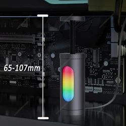 RGB Graphics Card Support Bracket - Universal Video Card Holder (Black ARGB)