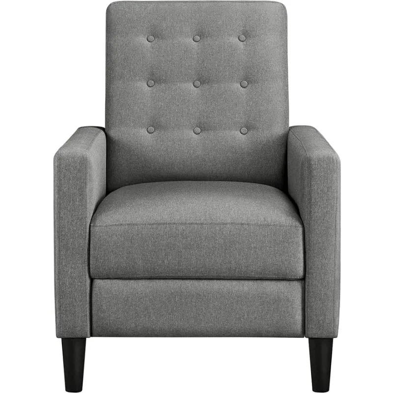 

Yaheetech Fabric Recliner Chair Mid-Century Modern Recliner Adjustable Single Recliner Sofa with Thicker Seat Cushion Tufted