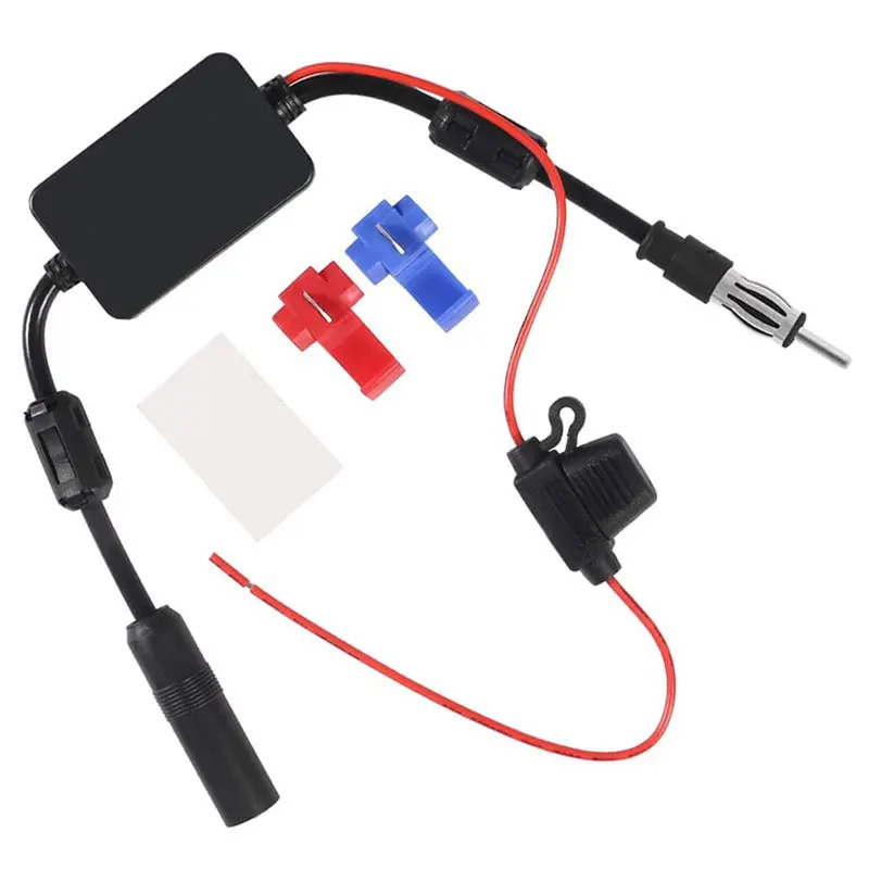 

Universal Practical FM Signal Amplifier Anti-interference Car Antenna Radio Universal FM Booster Amp Automobile Parts