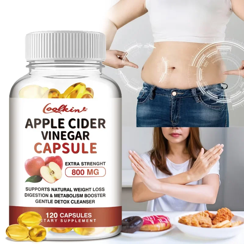 Apple Cider Vinegar Capsules Fat Burning Appetite Suppressant Weight Management Detox
