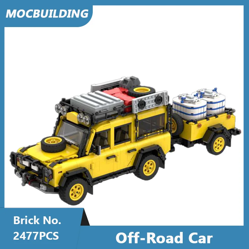 MOC-Bausteine, Willys mit Anhänger, ikonisches Geländewagen, Peterbilt 389, große LKW-Serie, zum Zusammenbauen von Ziegelsteinen, Sammlung, Spielzeug, Geschenk – Detail 6