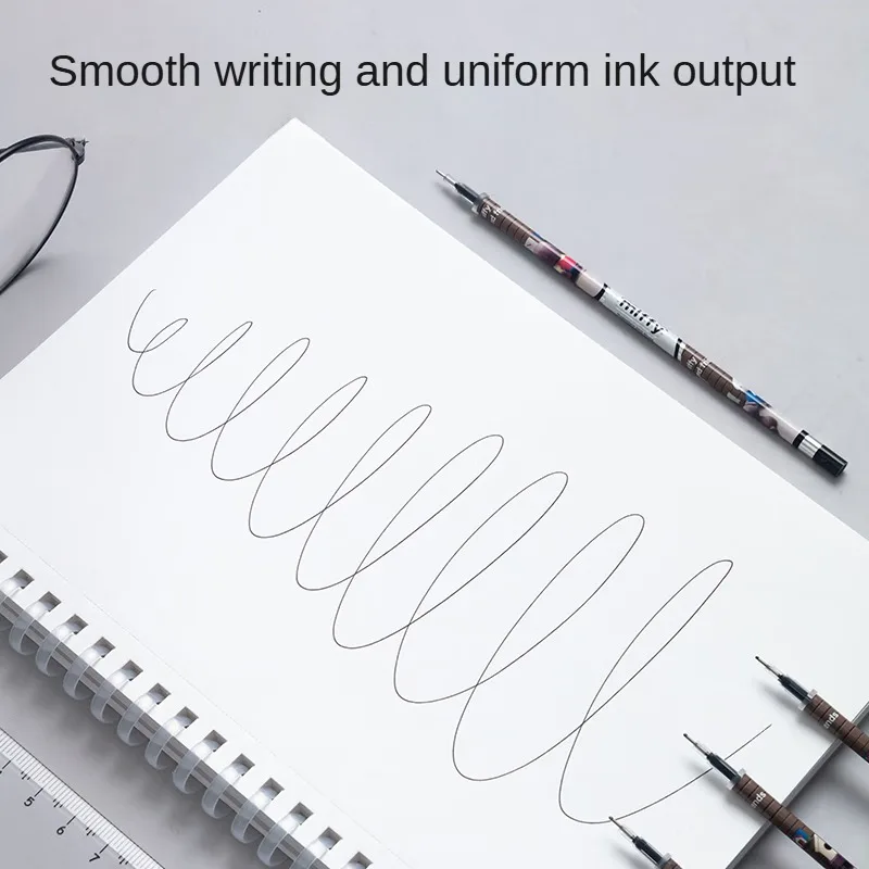 M&G 20pcs Gel Pen Refill 0.38mm Black Draw Cap Full Syringe Signature Pen Refill Miffy Series Pens Refill for School Opening 4