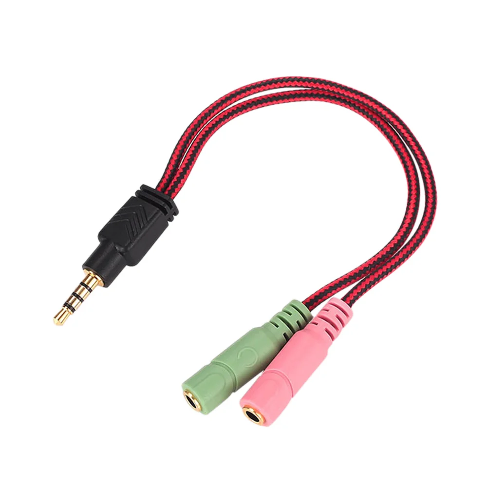 

2 In Headphone and Microphone Audio Splitter Cable for Headset Single