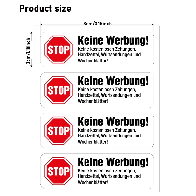 Weatherproof Vinyl Stickers - Stop Unwanted Mail