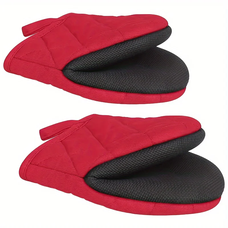Silicone Oven Mitts Multilayer silicone kitchen oven mitts for cooking and baking-non-slip heat-resistant gloves food safe Kitchen Gloves Silicone Oven Gloves