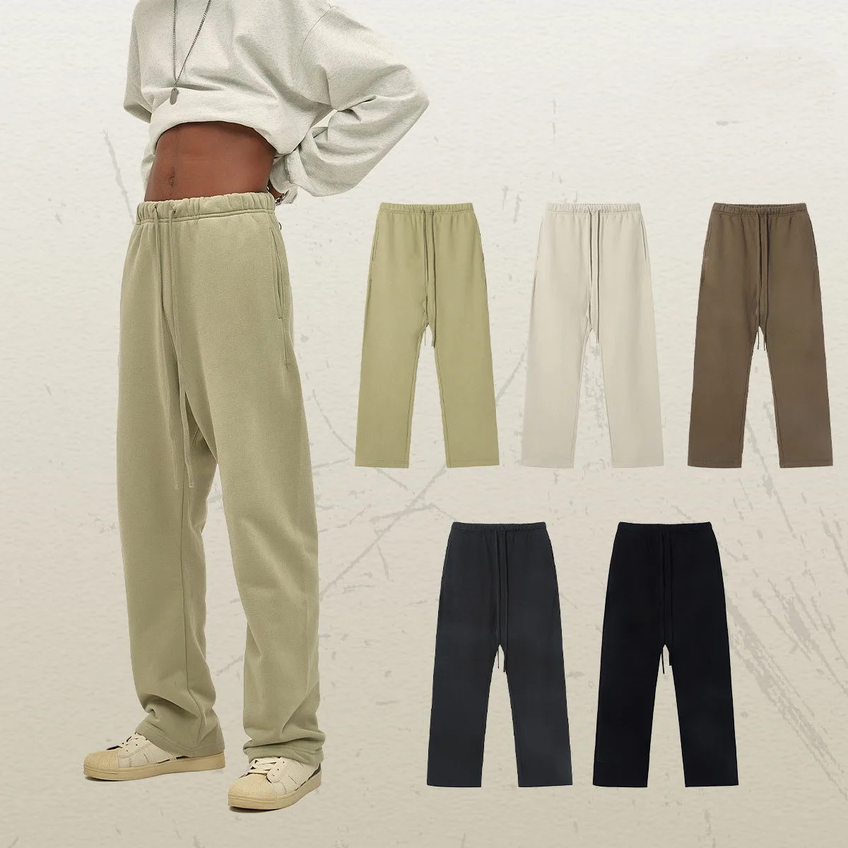 

Hip hop joggers cotton fleece plain blank sweatpants unisex sweat pants straight leg casual men's pants&trousers