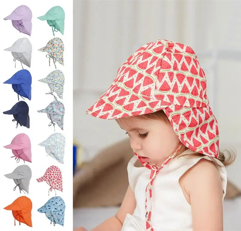 Quick-drying Children's Bucket Hats For 3 Months To 5 Years Old Kids Wide Brim Beach UV Protection Outdoor Essential Sun Caps