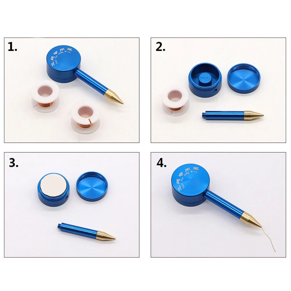 electrode rod BAG Welding Consumables Chip Jumper Wire Pen Auxiliary Tool For 0.02mm PCB Link Line Reel PCB Welding Soldering Repair leather welding helmet